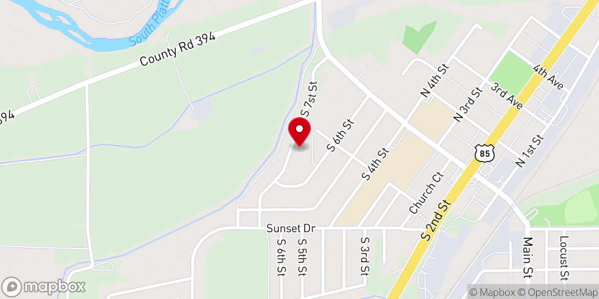 Map showing location of Shepherd of the Valley Lutheran Church