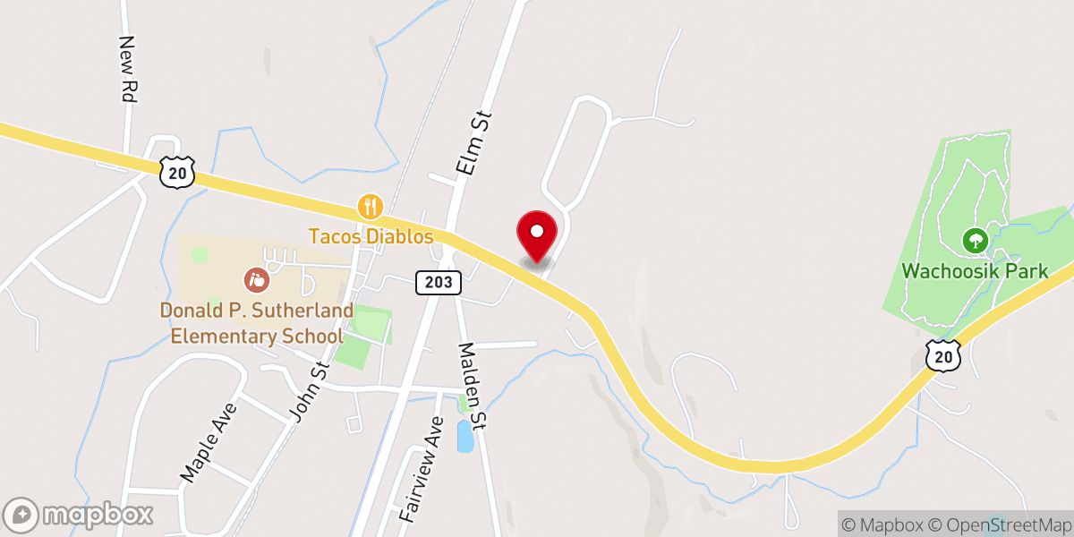 Map showing location of Nassau Town Hall