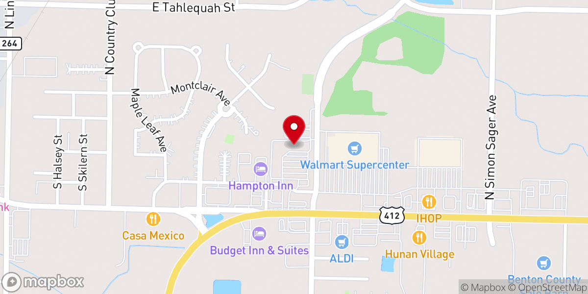 Map showing location of DaySpring Outlet Store