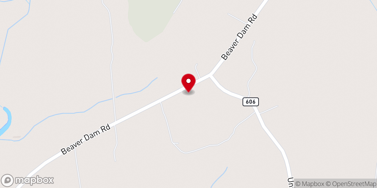 Map showing location of Elam Baptist Church