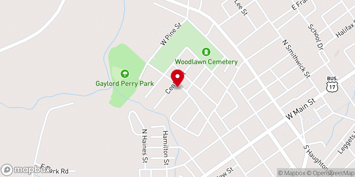 Map showing location of Bible Way Apostolic Church