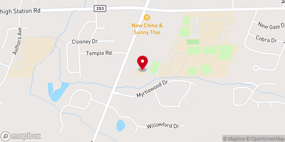 Map showing location of St. Marianne Cope Parish at Good Shepherd Church