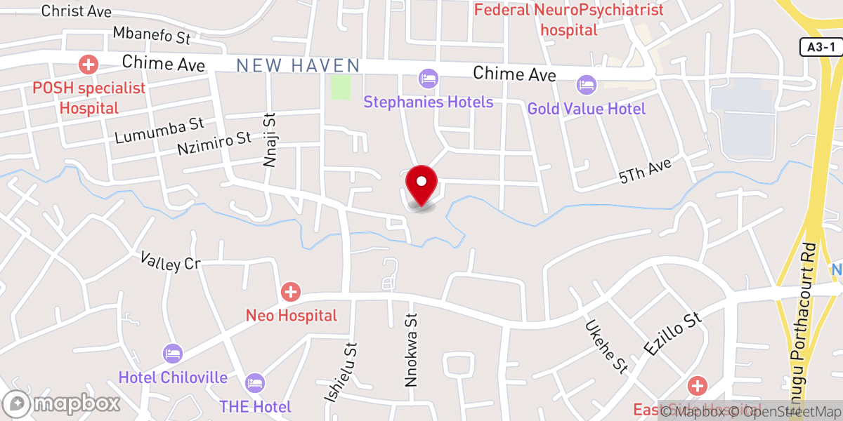 Map showing location of Mountain of fire and Miracles Ministries South East Region 23