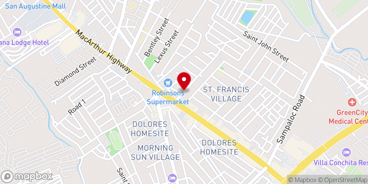Map showing location of Christ The Living Hope Community Church