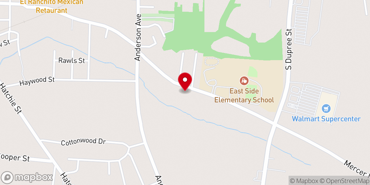 Map showing location of Lower Salem Missionary Baptist