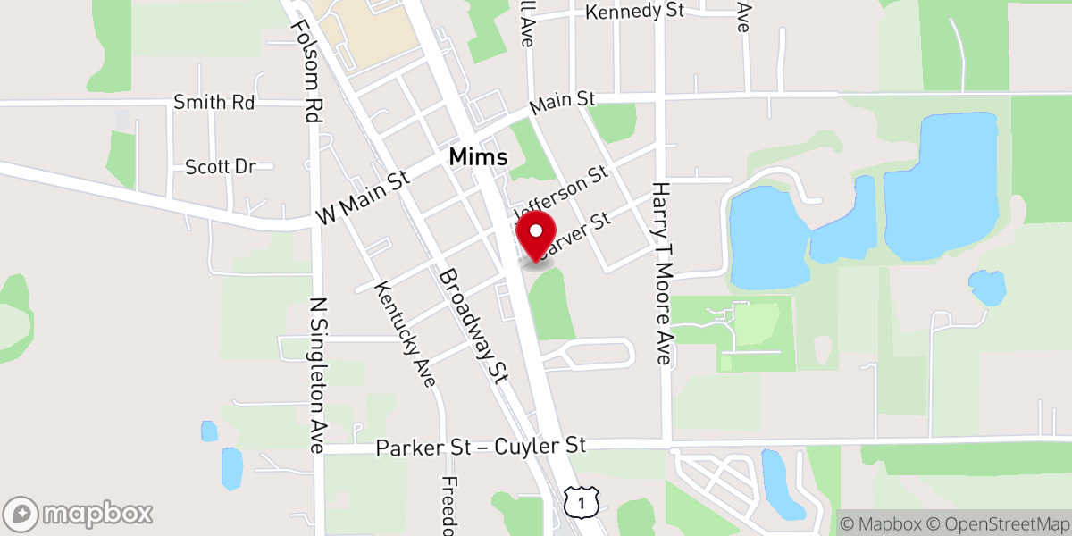 Map showing location of Heavenly Haircuts