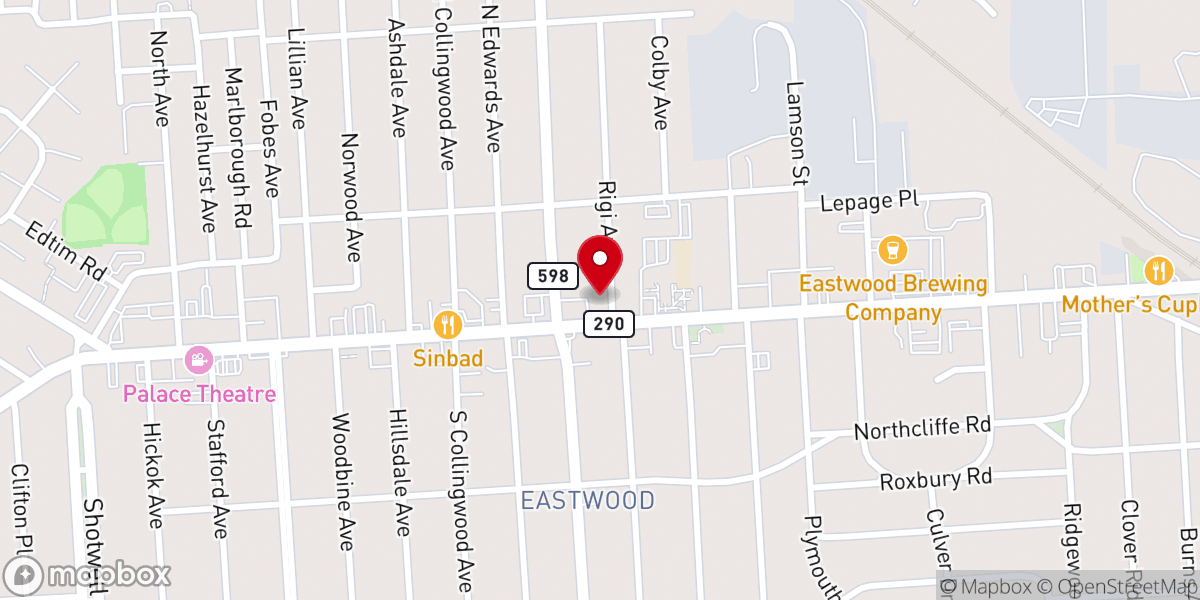 Map showing location of Liberty Christian Worship Center Also Known as (James Street Church)
