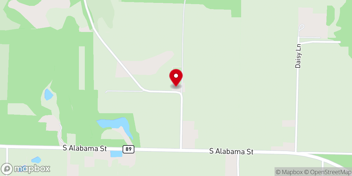 Map showing location of Pineview United Methodist Church