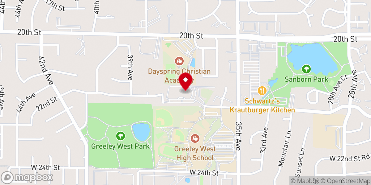 Map showing location of Generations Church