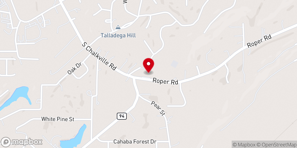 Map showing location of Trussville Southside Baptist Church