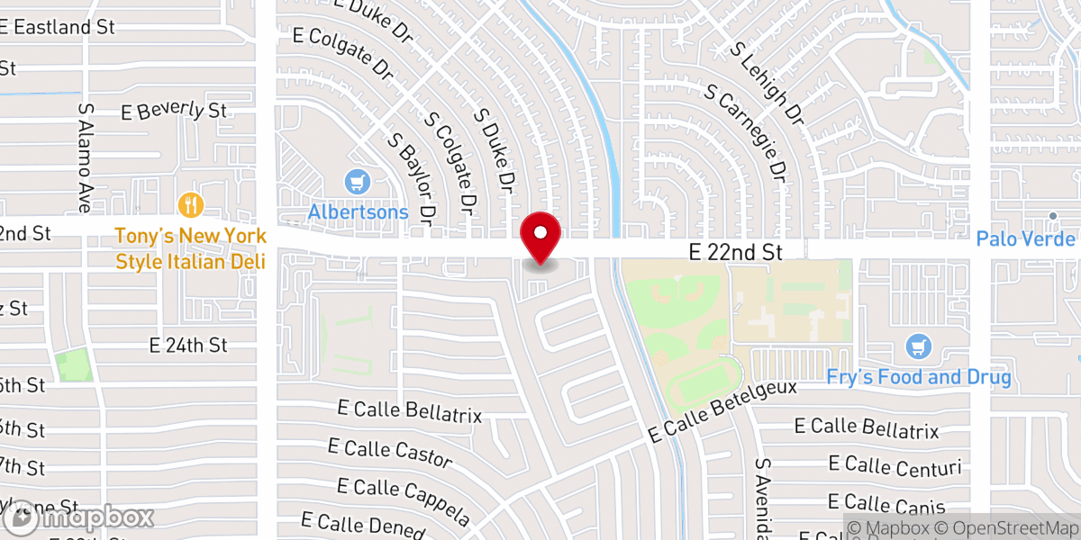 Map showing location of 22nd Street Baptist Church