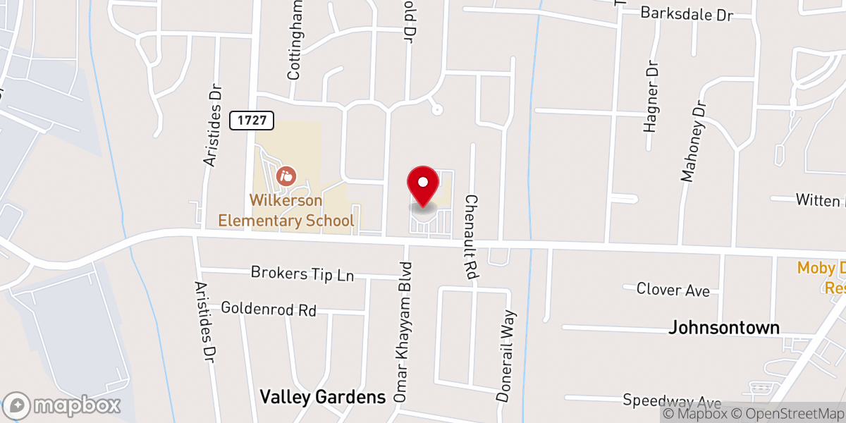 Map showing location of St. Peter the Apostle Catholic Church