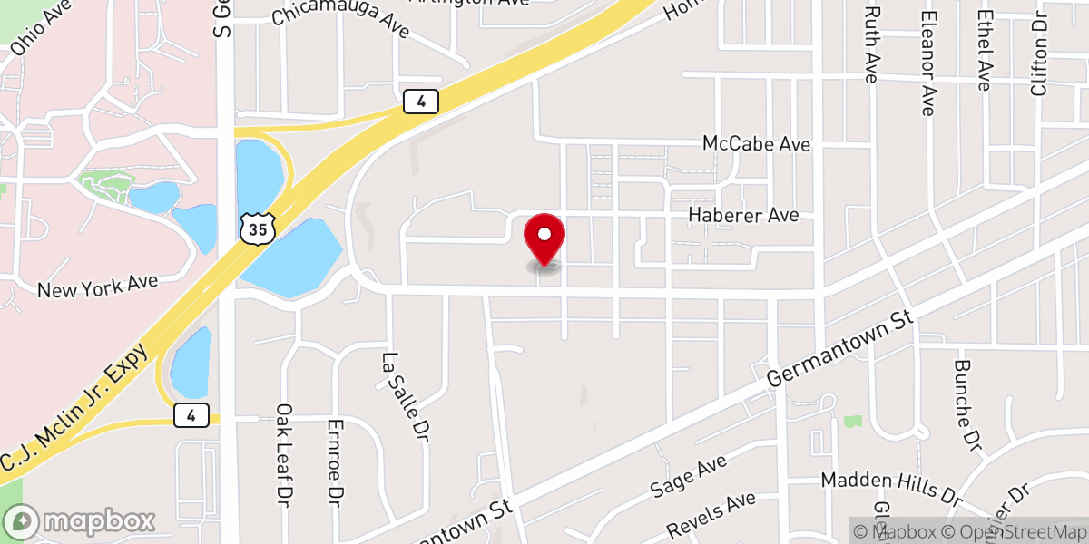 Map showing location of Trinity United Presbyterian Church