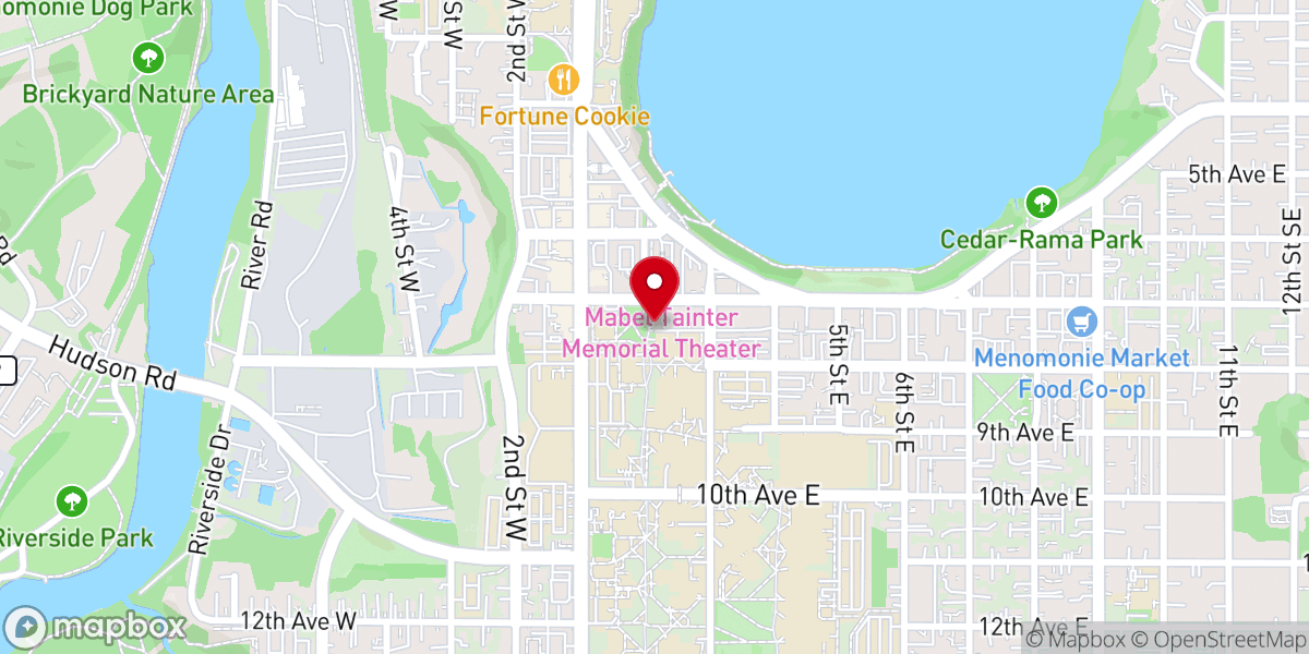 Map showing location of Stout Catholic & Lutheran Campus Ministry