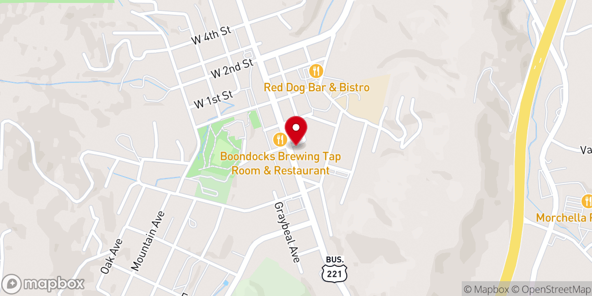 Map showing location of Mt. Jefferson Presbyterian Church