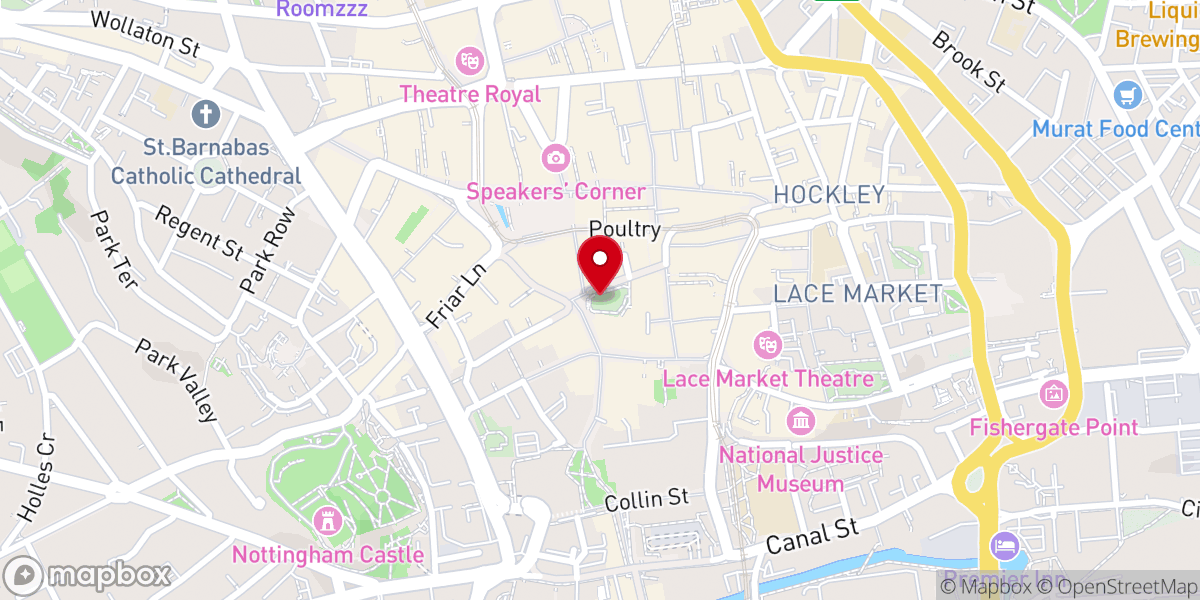 Map showing location of St Peter's Church