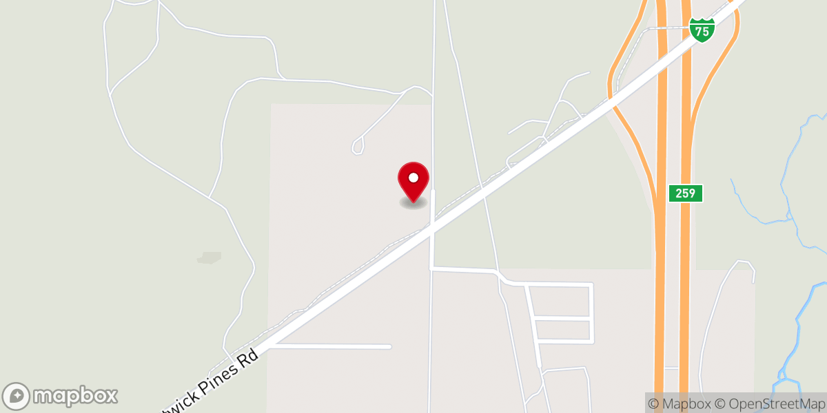 Map showing location of Heritage Baptist Church