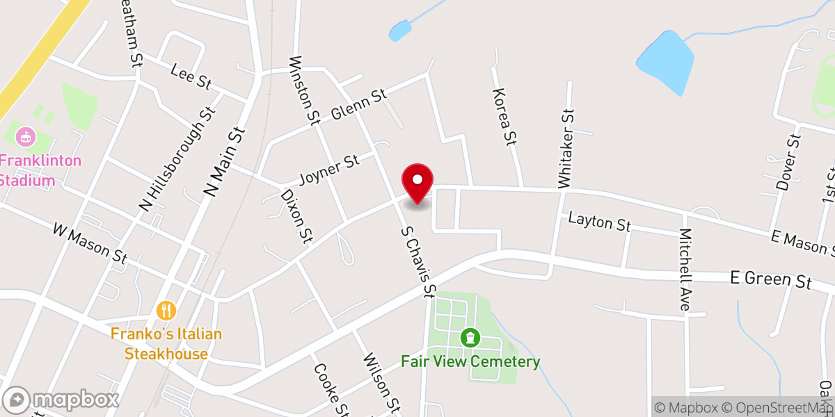 Map showing location of Lancaster's Franklinton Chapel