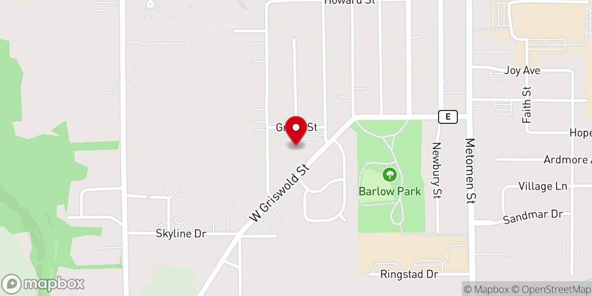 Map showing location of Grace Lutheran Church