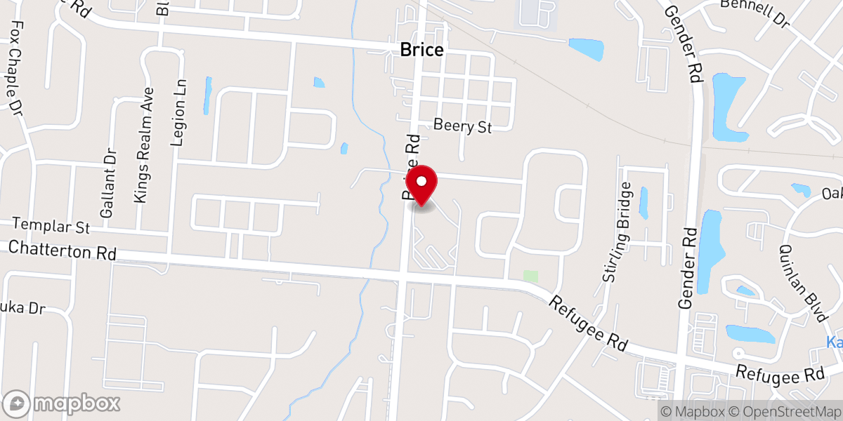 Map showing location of Brice Christian Academy