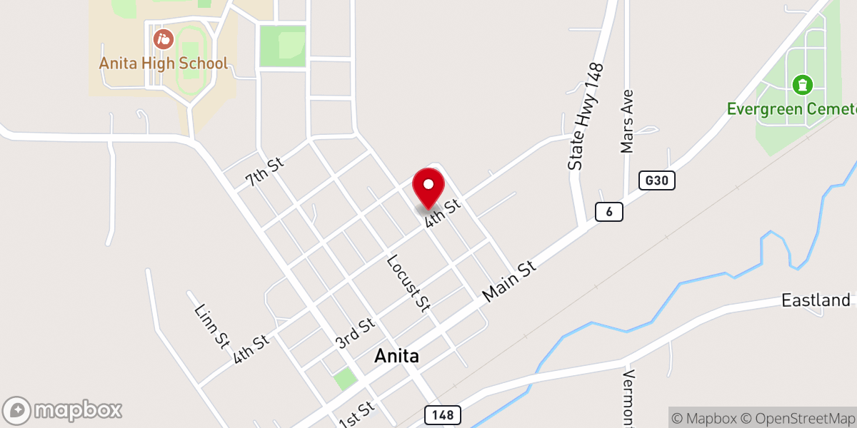Map showing location of Holy Cross Lutheran Church