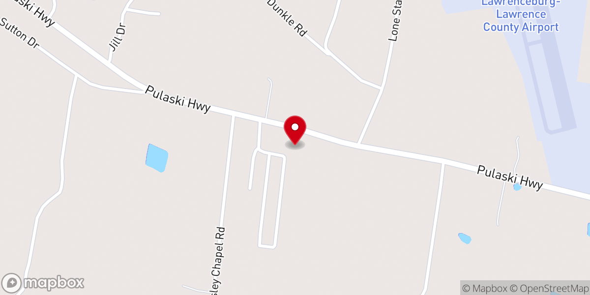 Map showing location of New Prospect Baptist Church