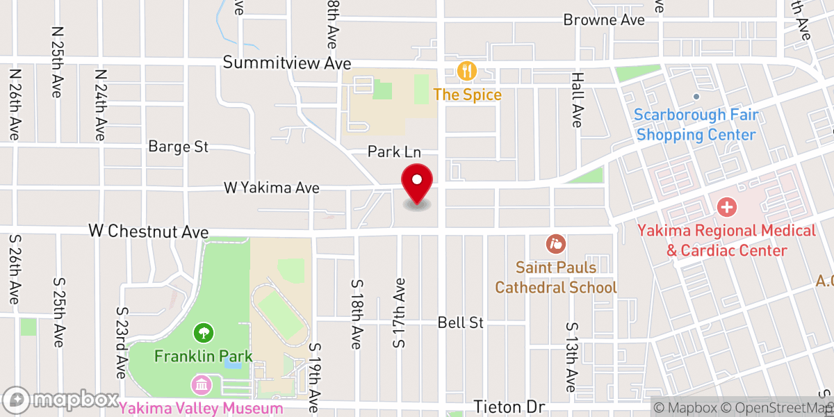 Map showing location of Central Lutheran Church