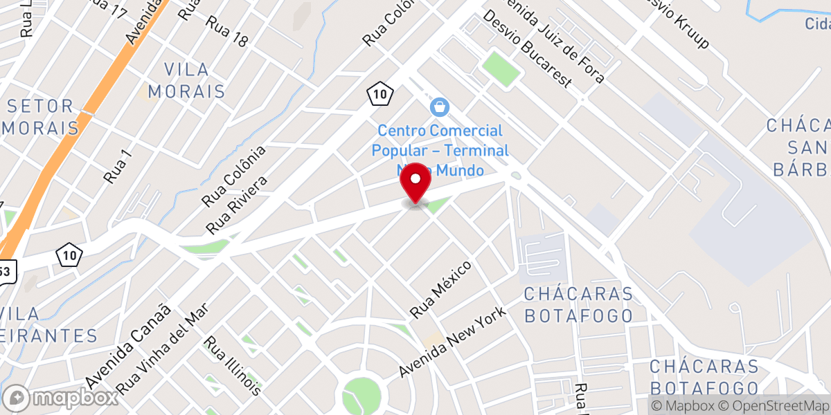 Map showing location of Igreja Pentecostal Deus é Amor Sede Central