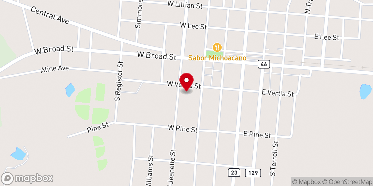 Map showing location of Candler County Historical Society