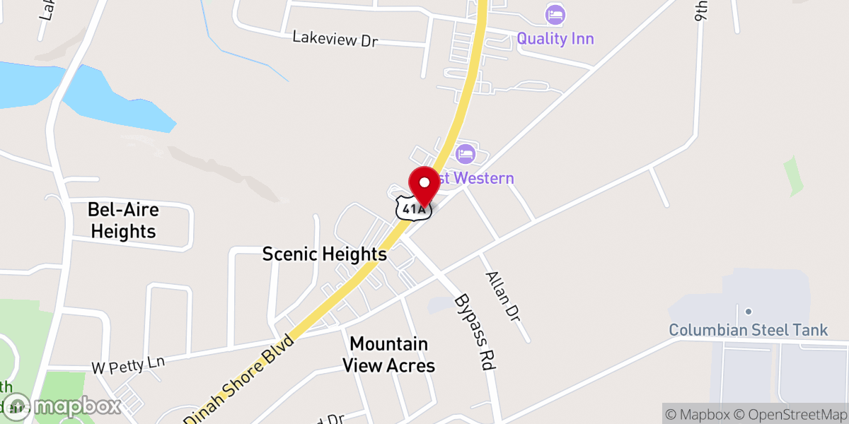 Map showing location of Dotson's Produce & Greenhouse (Winchester)