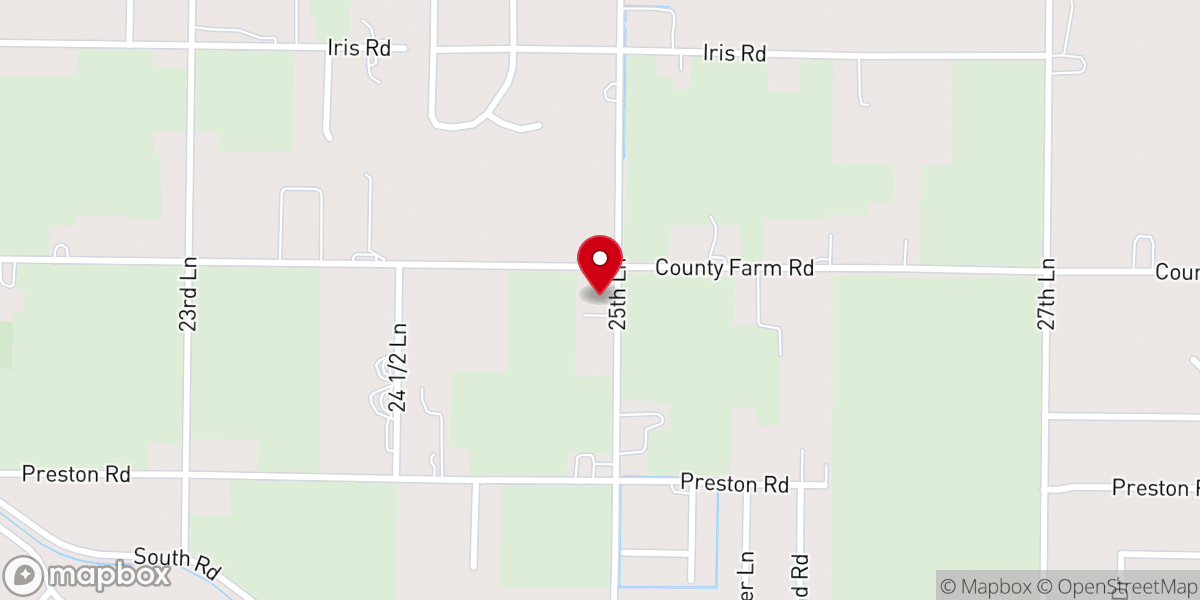 Map showing location of Grace Community Bible Church