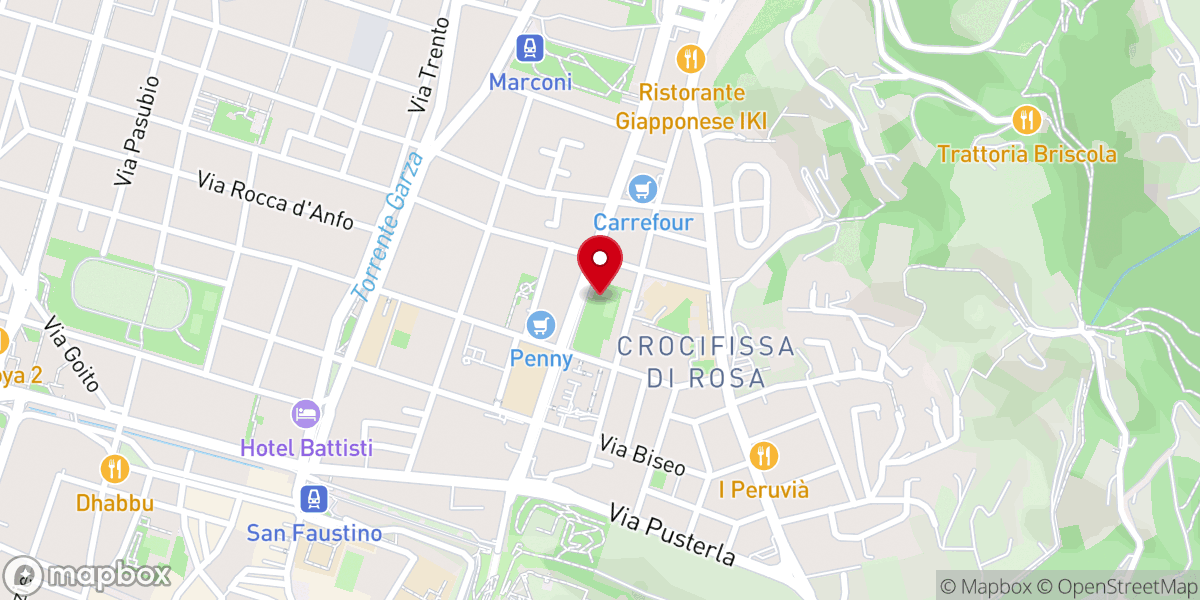 Map showing location of Oratorio Santa Maria Crocifissa di Rosa