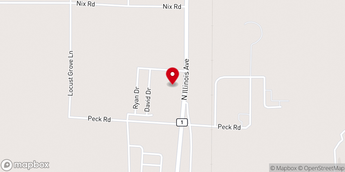 Map showing location of Cornerstone Baptist