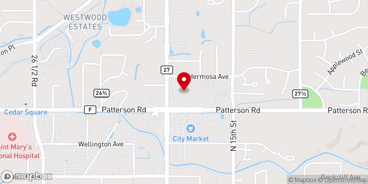 Map showing location of Bookcliff Baptist Church
