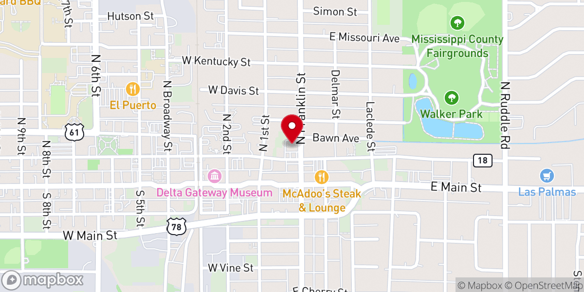 Map showing location of Frontline Family Ministries