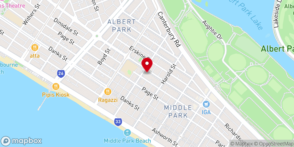 Map showing location of Our Lady of Mt Carmel Church