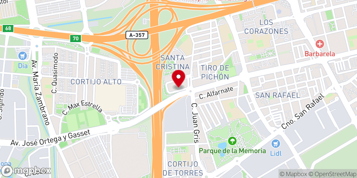 Map showing location of Dunamis International Gospel Centre Málaga Spain