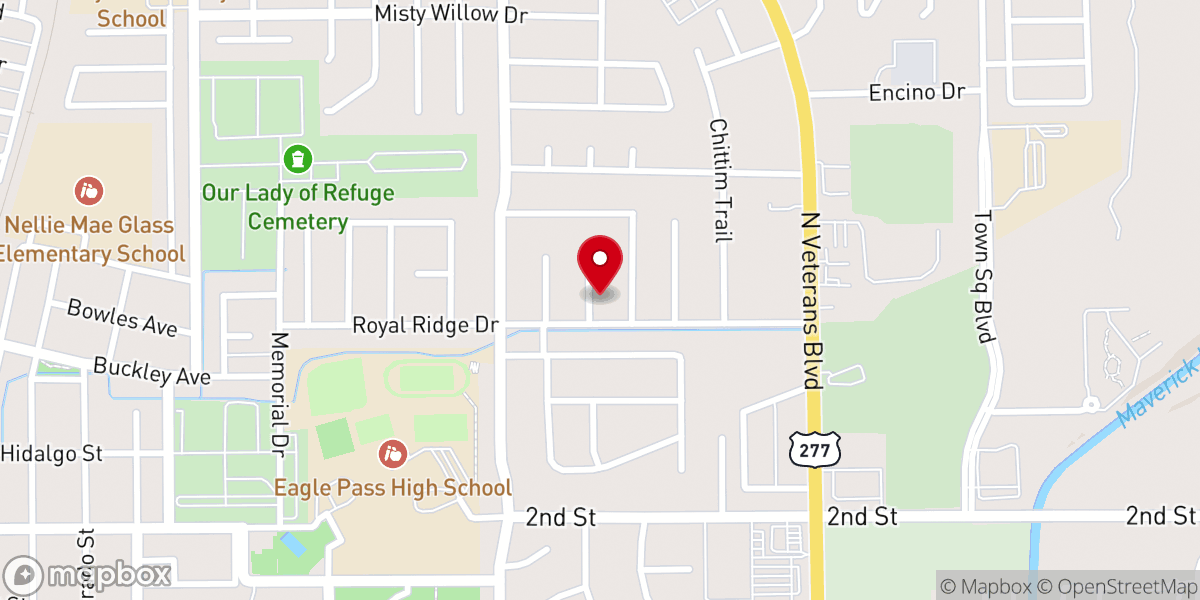 Map showing location of Iglesia Palabra De Vida