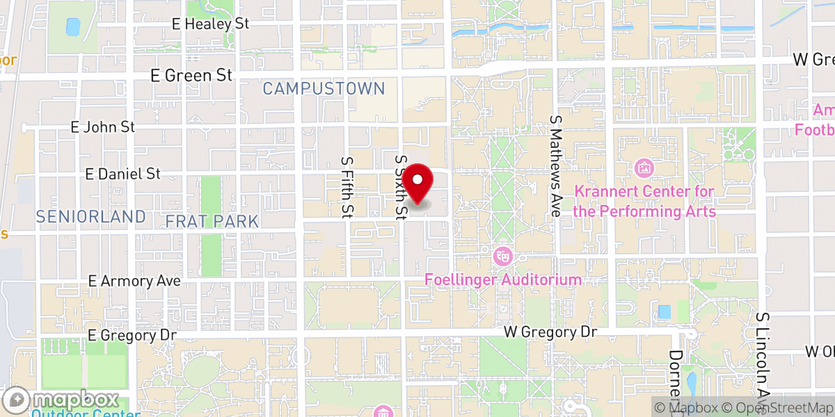 Map showing location of University Lutheran Church