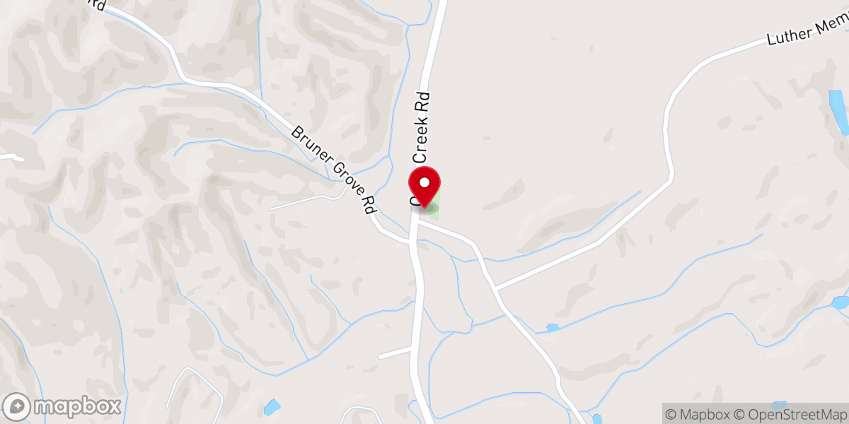 Map showing location of Harned’s Chapel UMC