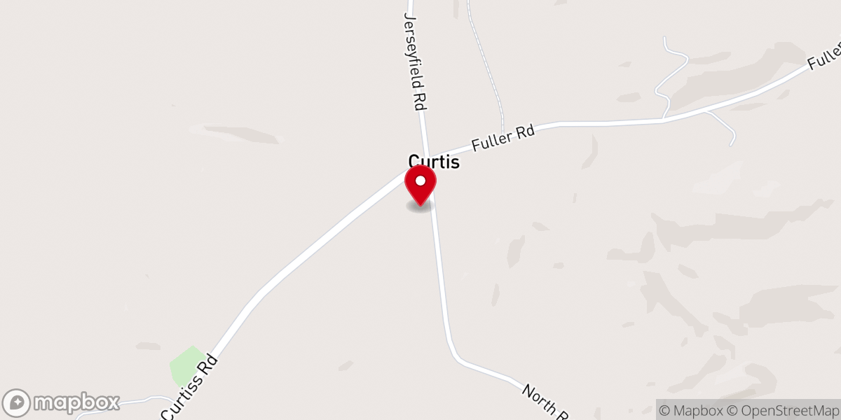 Map showing location of Curtis Cornerstone Chapel