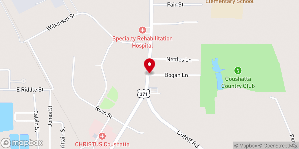 Map showing location of Free Will Baptist Church