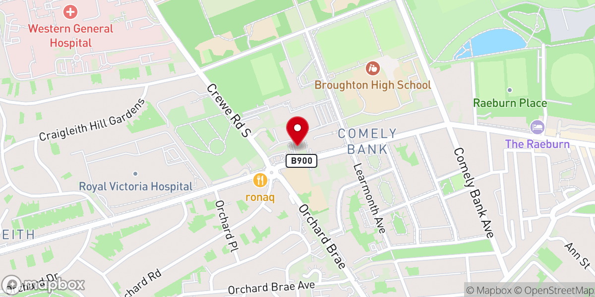 Map showing location of St Ninian's Scottish Episcopal Church