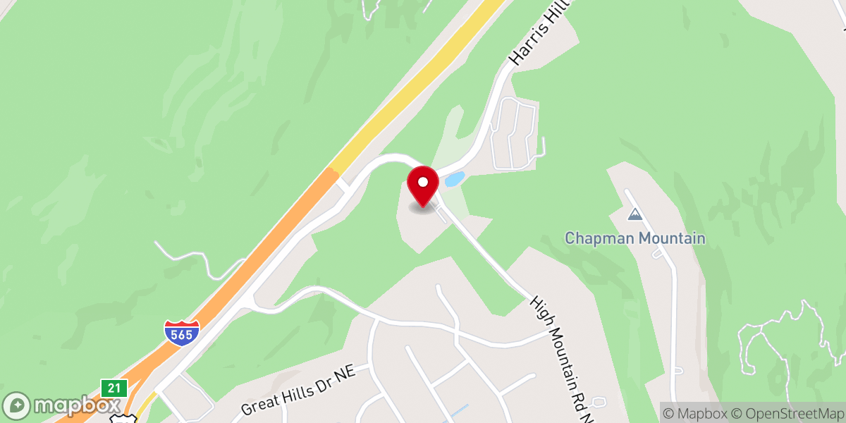 Map showing location of Huntsville holiness Church
