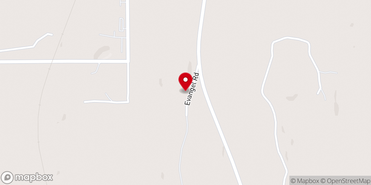 Map showing location of Evangel Full Gospel Assembly