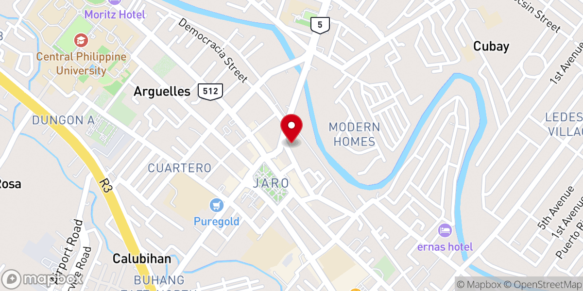 Map showing location of United Pentecostal Church, Balasan Iloilo