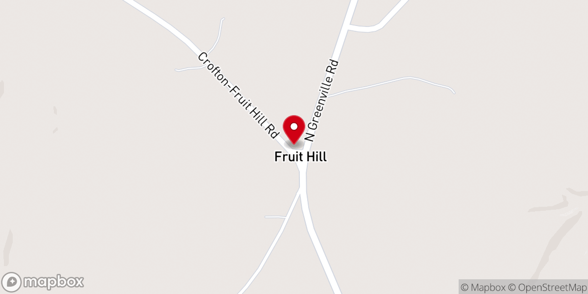 Map showing location of Fruithill Baptist Church
