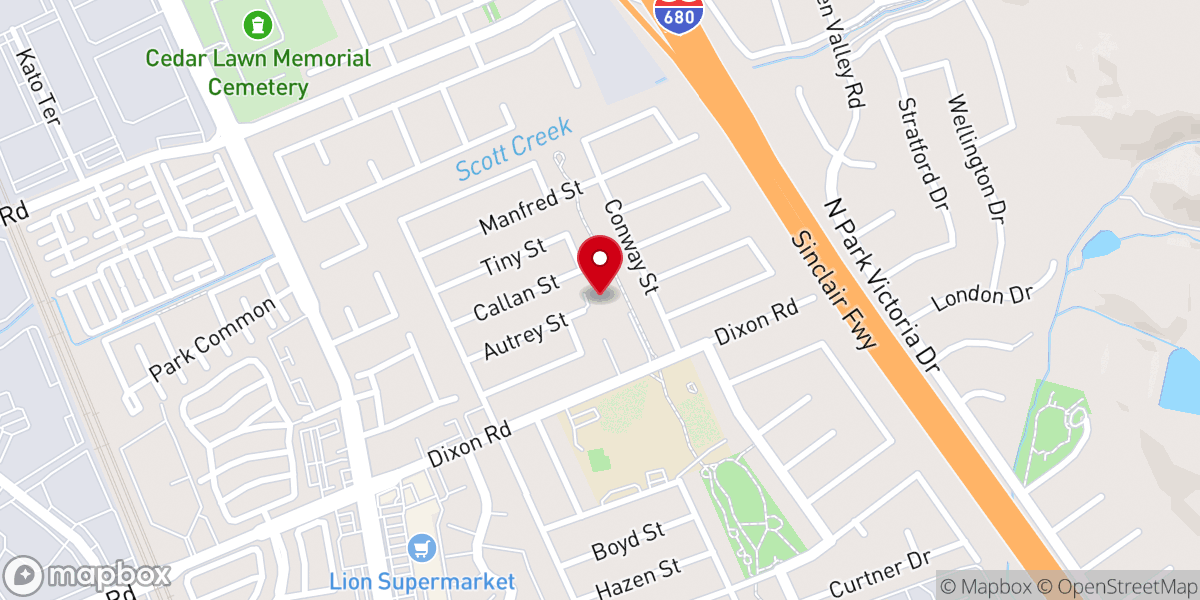 Map showing location of Living Water Baptist Church