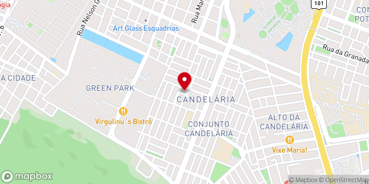 Map showing location of Igreja Evangélica Assembleia de Deus em Candelária - ADCandel IEADERN