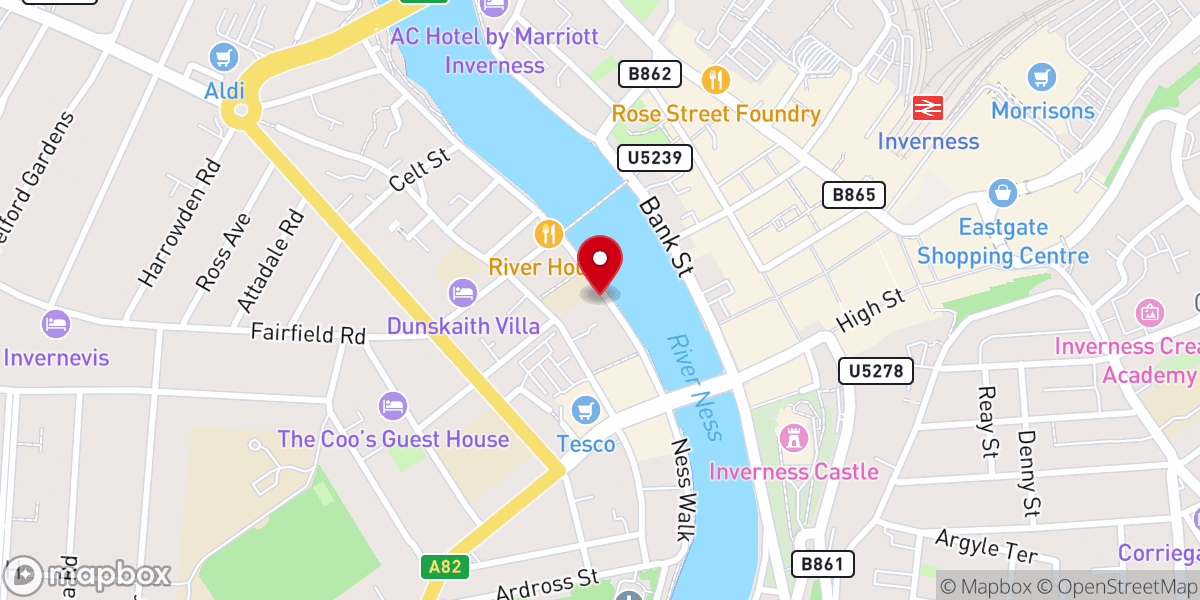 Map showing location of St. Mary’s RC Church